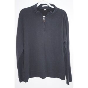 Peter Millar Sweater Mens XL Black Half Zip Pullover Rayon Blend Casual